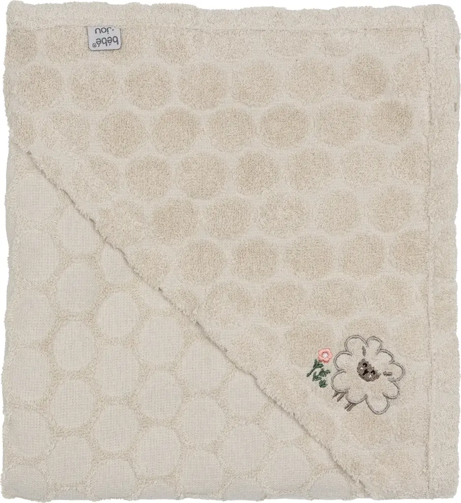 Badcape 75x85cm Tiny Sheep | Ecru