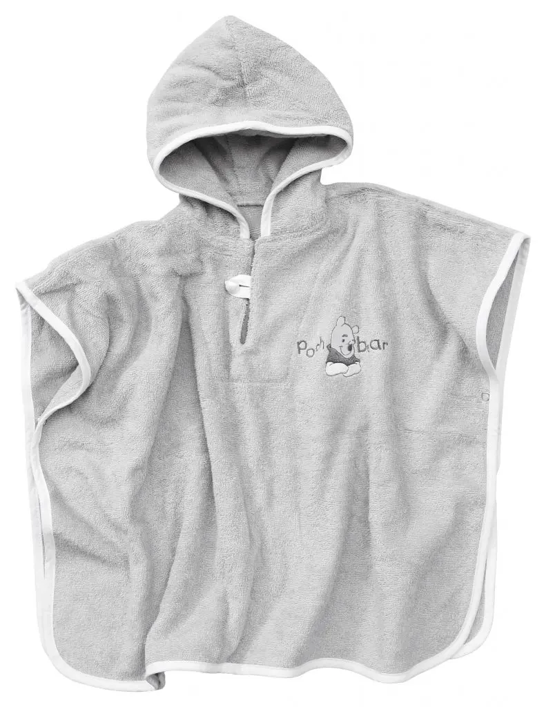 Poncho Pooh Bear Grey | Grijs