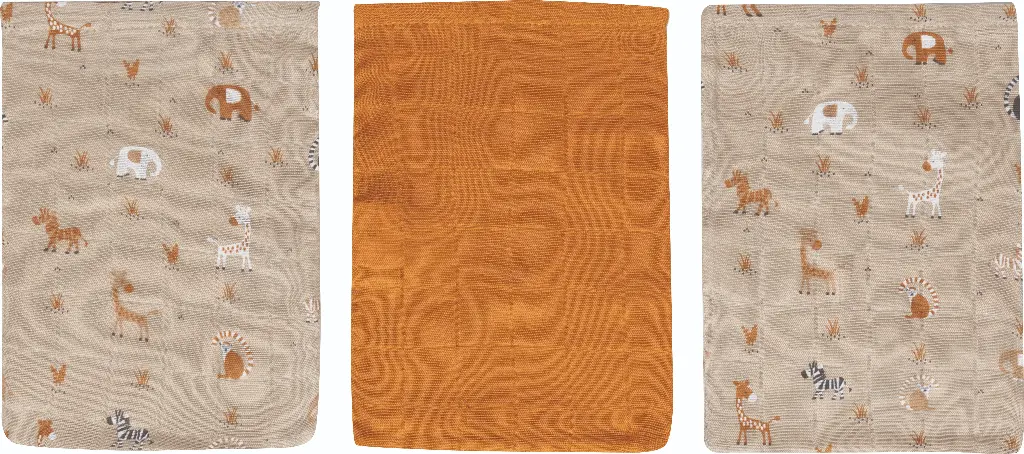 Washandje Tetra 3 Stuks Steppe | Taupe