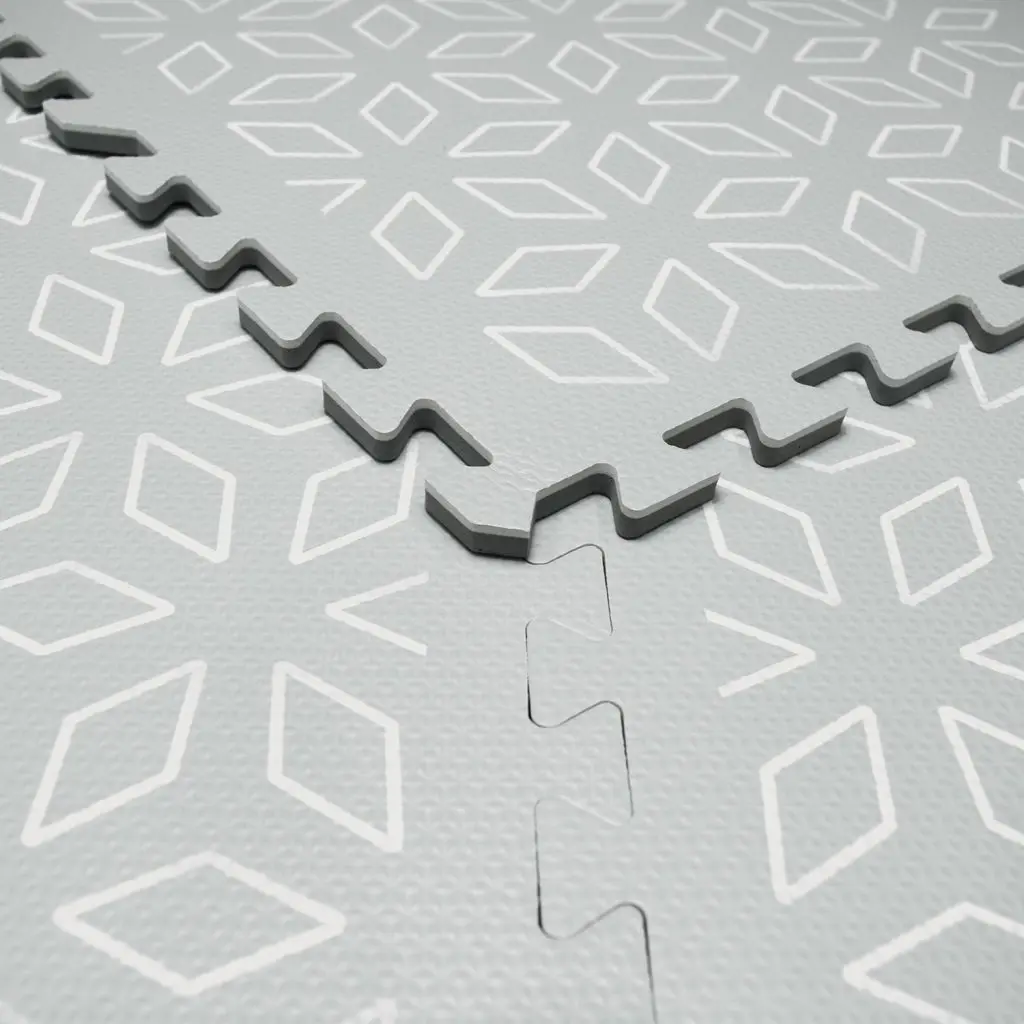 Puzzeltegels 6 Stuks 120x180cm Geometric Grey | Grijs