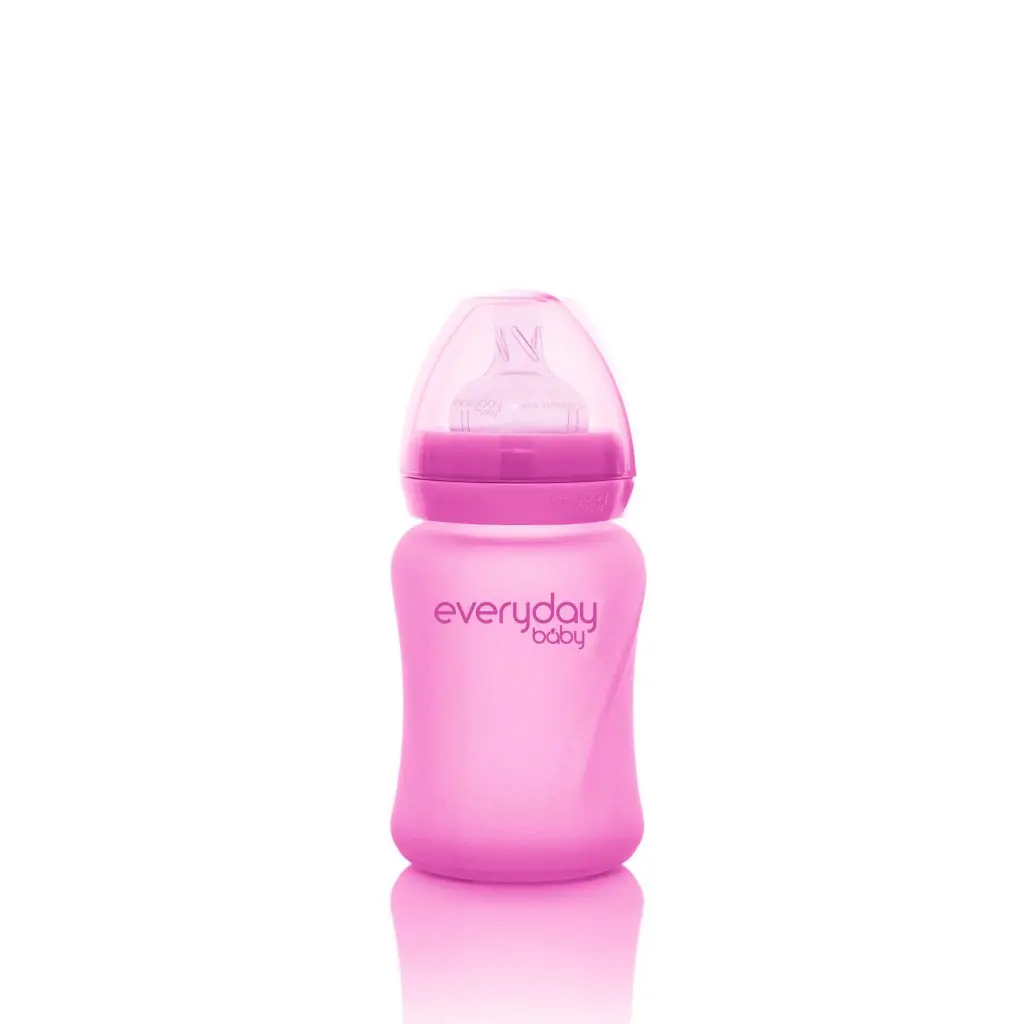 Fles Glas Heat Sensing 150ml Cerise Pink | Roze
