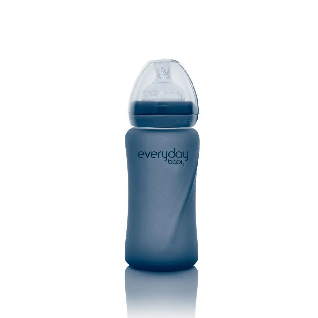 Fles Glas Heat Sensing 240ml Blueberry | Blauw