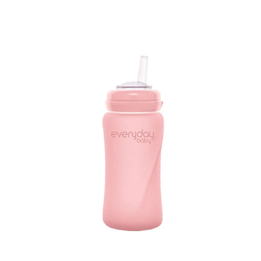 Beker Met Rietje Glas 150ml Rose Pink | Roze