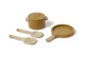 Houten Pot En Pan 4 Stuks Mustard | Oker