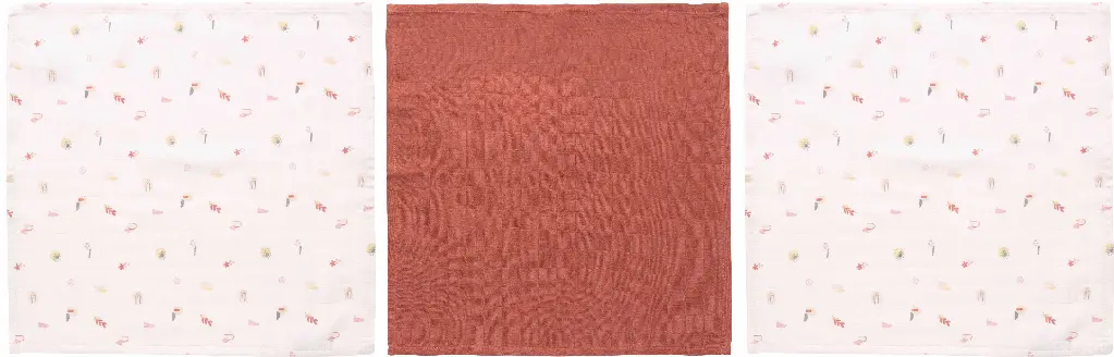 Monddoekjes Tetra 3 Stuks 32x32cm Sunset Shapes | Meerkleurig