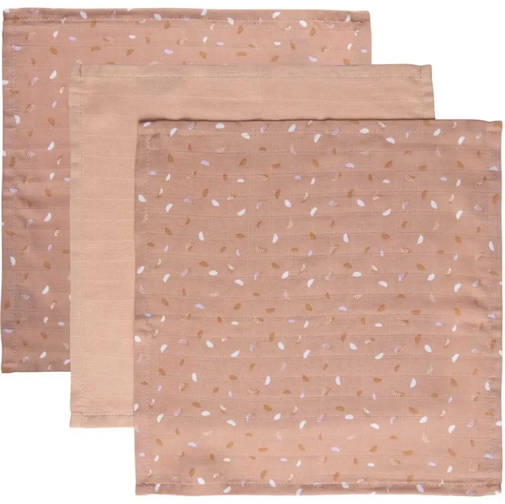Monddoekjes Tetra 3 stuks 32x32cm Half Moon | Roze