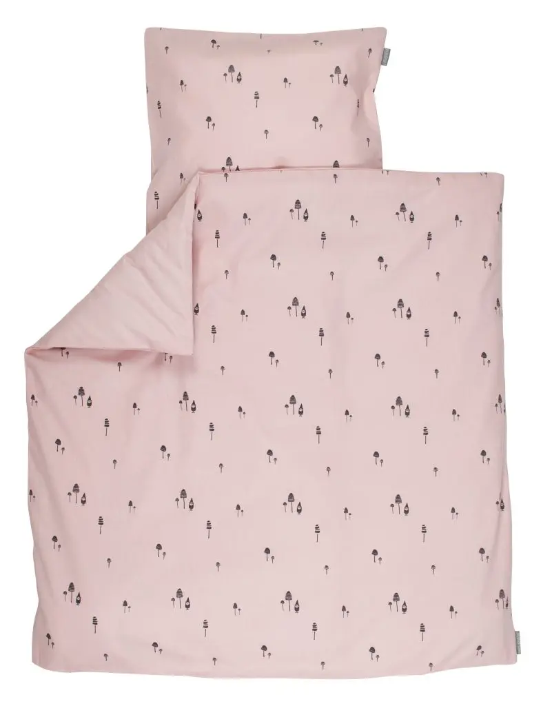 Dekbedovertrek 80x80cm Pink Gnome | Roze