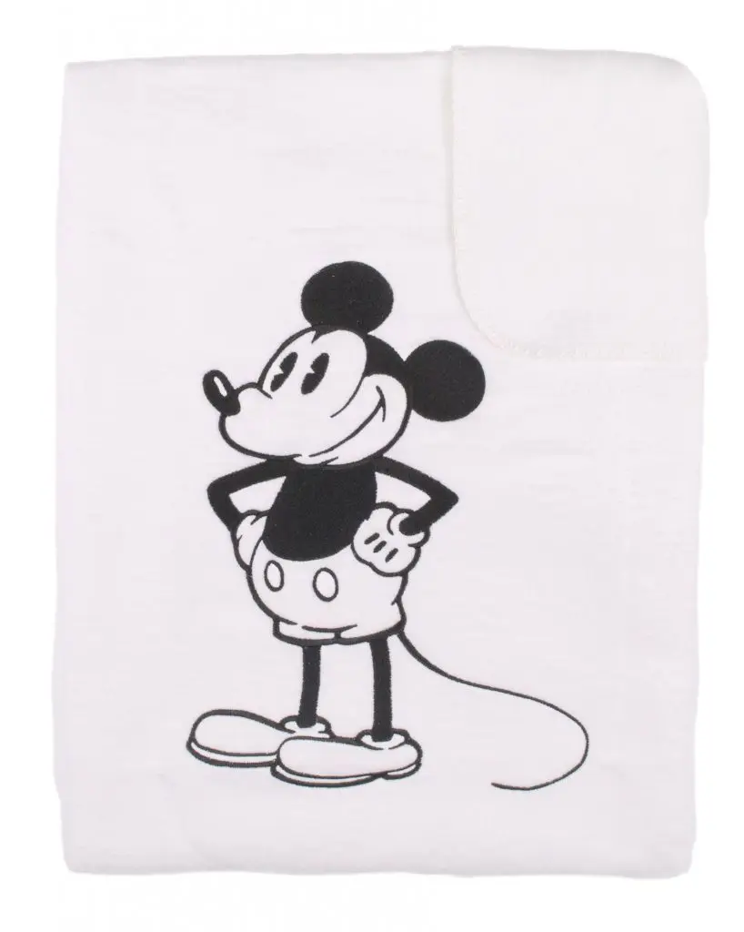 Deken 100x150cm Mickey | Wit/Zwart