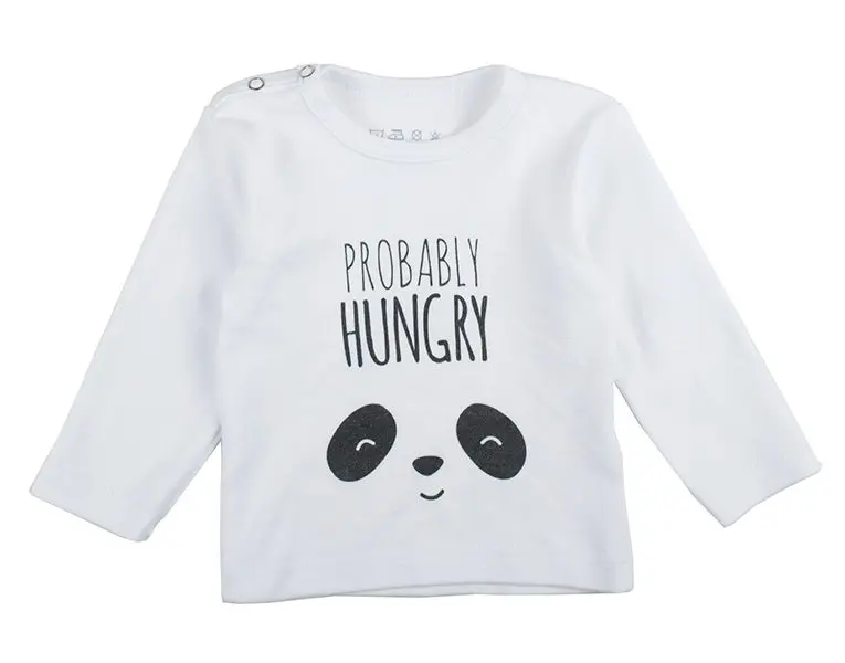T-Shirt Hungry Panda White | Wit