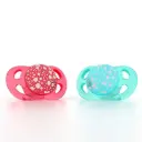 Fopspenen 0-6m 2 Stuks Peach/Turquoise | Perzik/Turquoise
