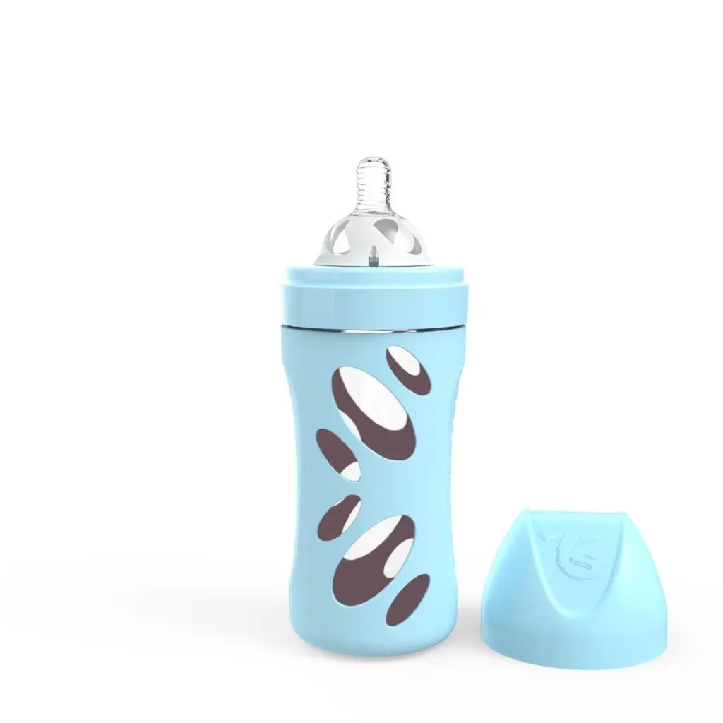 Fles Glas 260ml Pastel Blue | Blauw