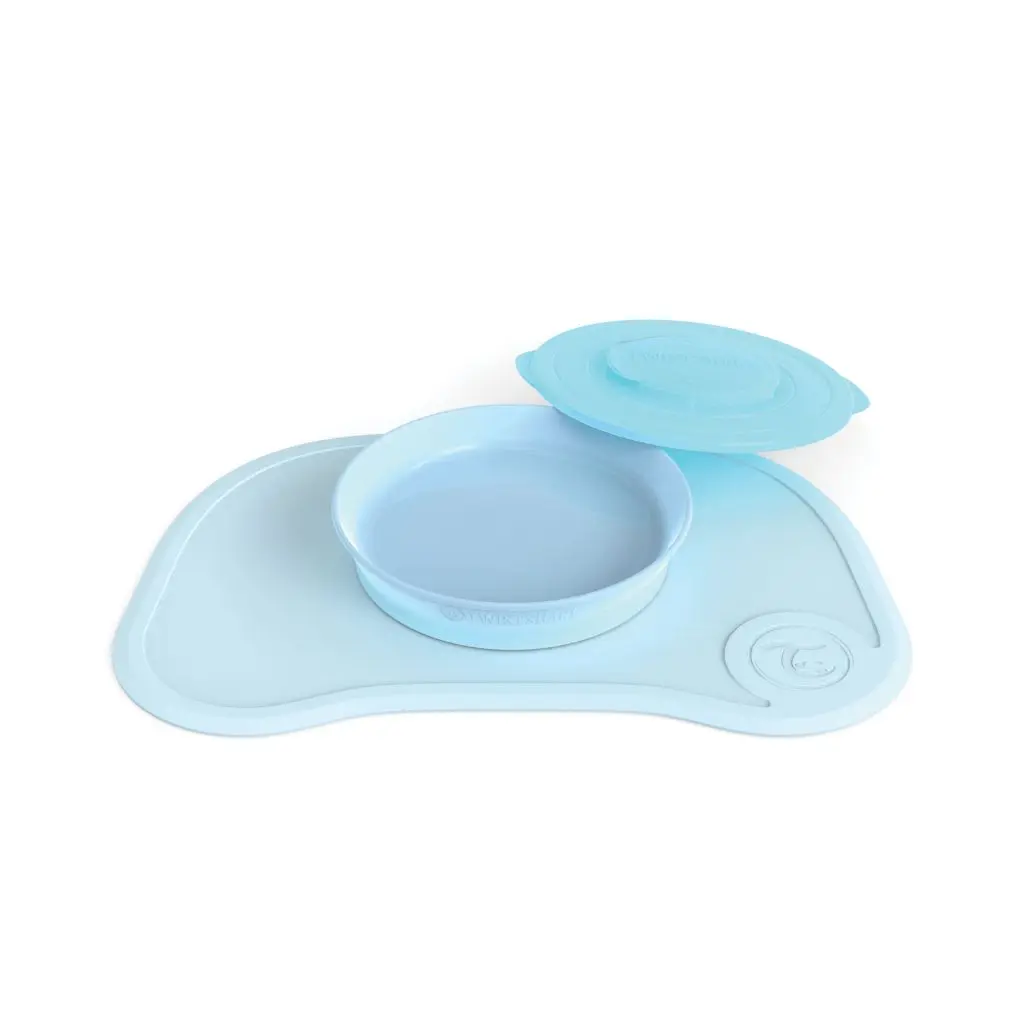 Klikmat + Bord Pastel Blue | Blauw