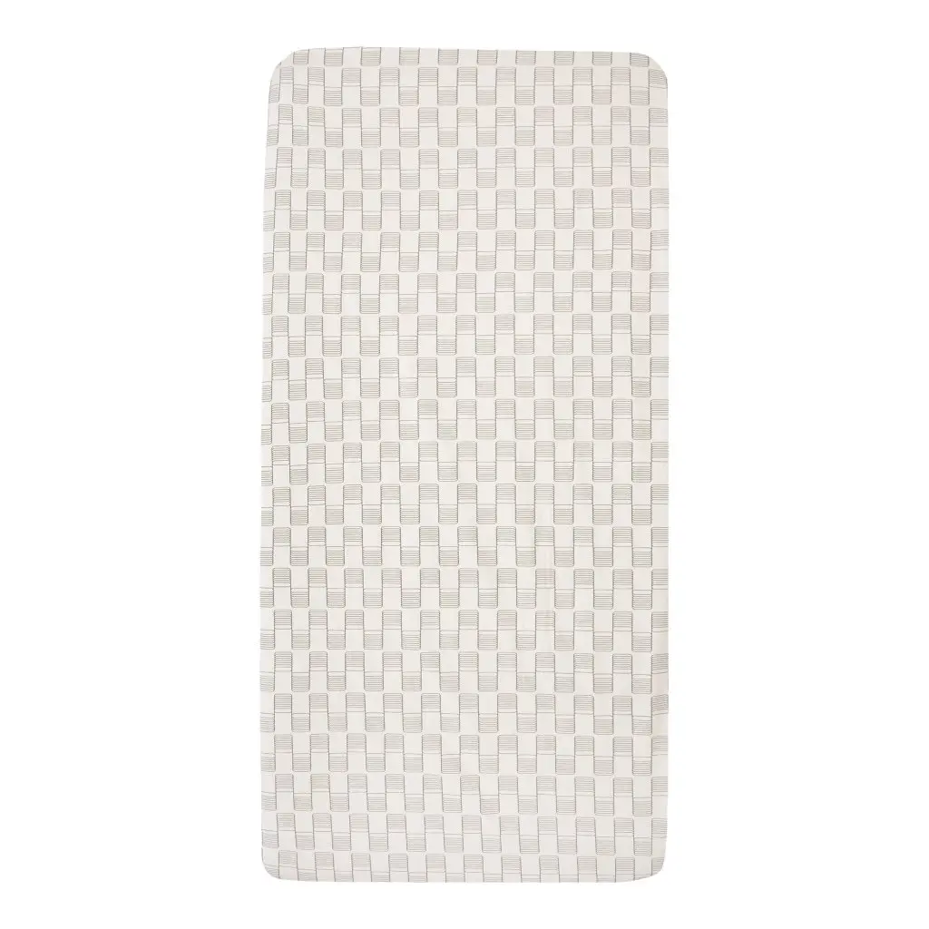 Hoeslaken 60x120cm Sticky Stripes | Offwhite