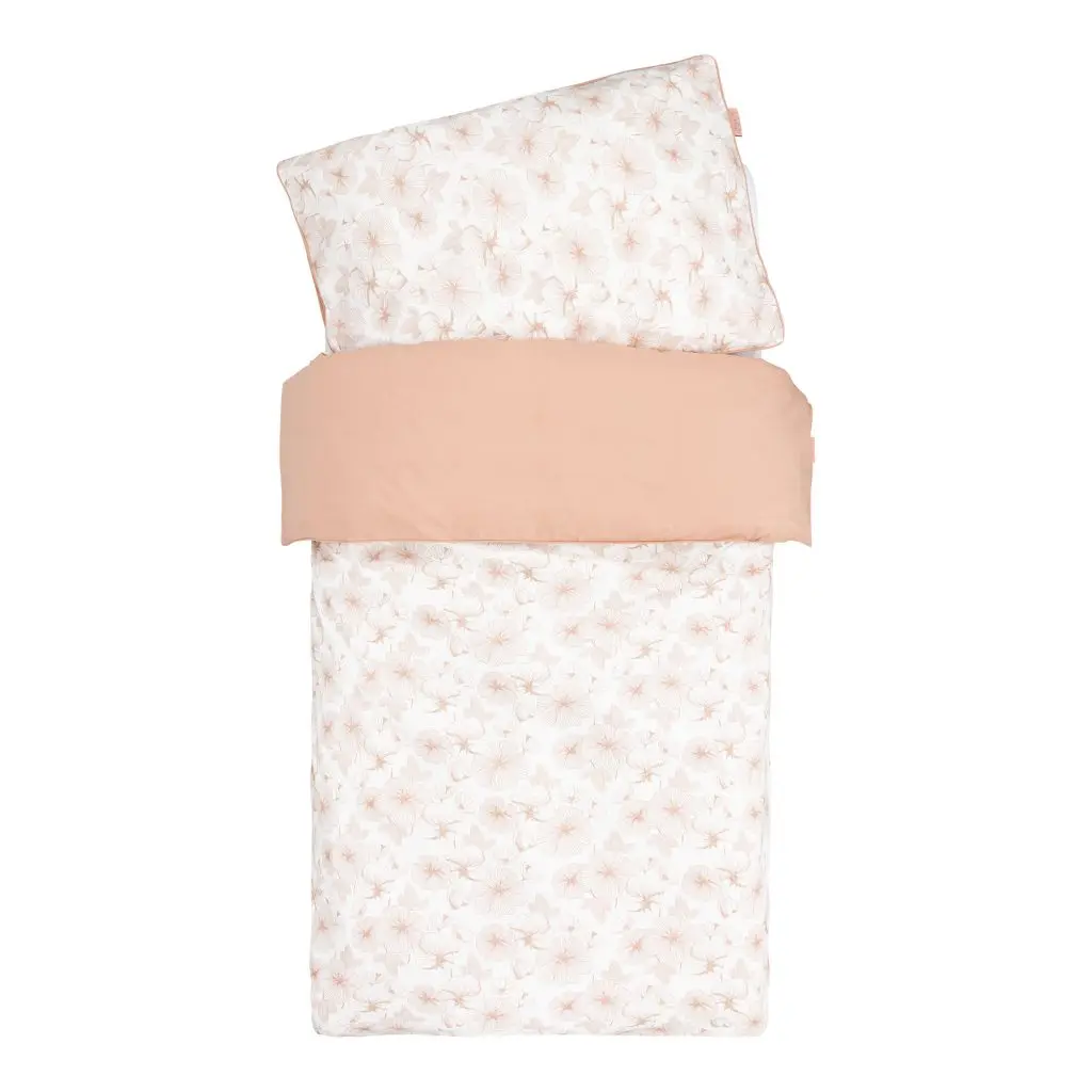Tuck-Inn Dekbedovertrek 140x200cm Flower Powder | Wit/Roze