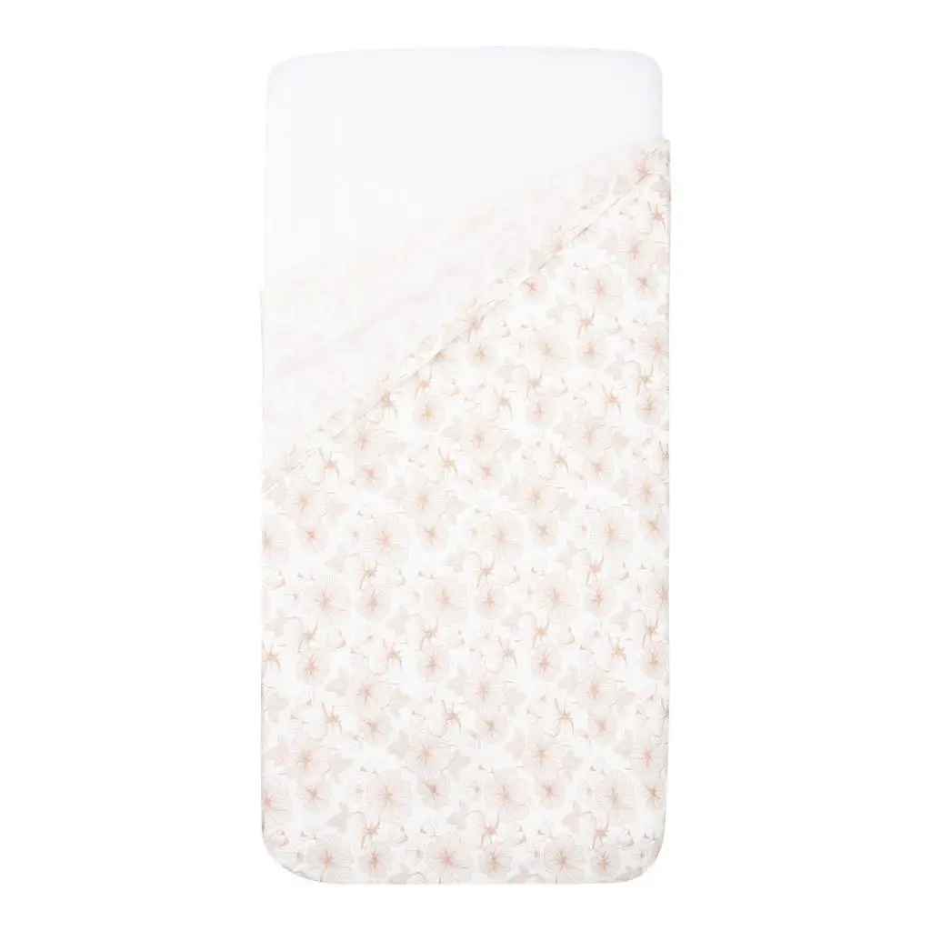 Tuck-Inn Laken 40x80cm Flower Powder | Wit/Roze