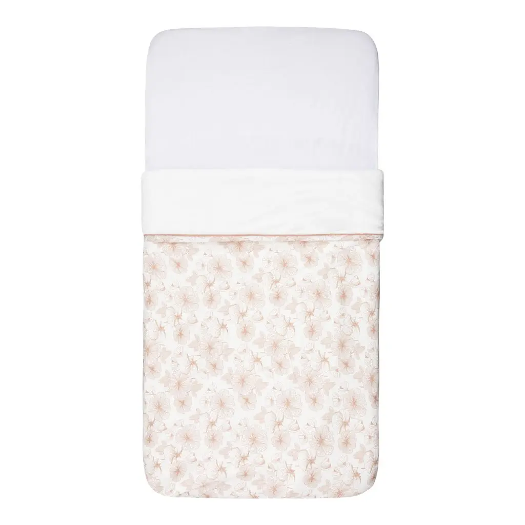 Tuck-Inn Deken 40x80cm Flower Powder | Wit/Roze
