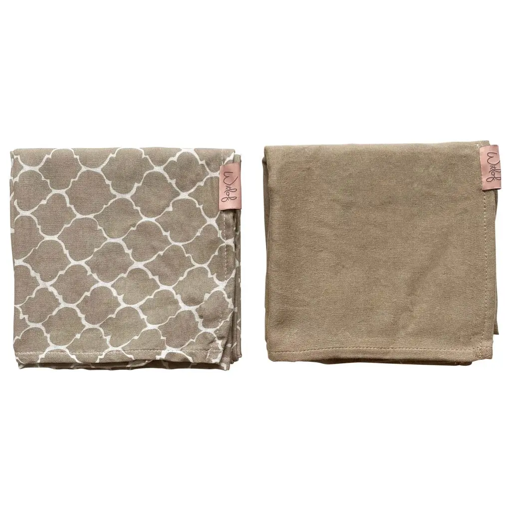 Doeken Tetra 2 Stuks 80X80cm Once Upon A Dream Sand | Beige