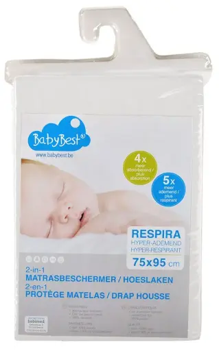 [01138-01] Matrasbeschermer Respira 75x95cm | Wit