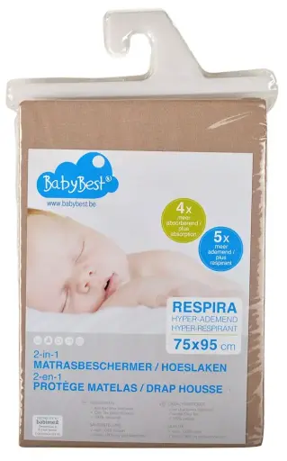 [01138-12] Matrasbeschermer Respira 75x95cm | Beige