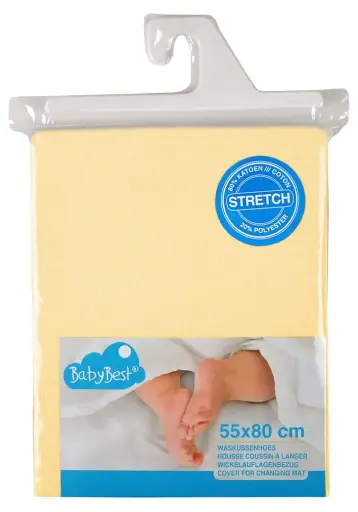 [02509-09] Waskussenhoes Stretch 45x85cm Light Yellow | Geel
