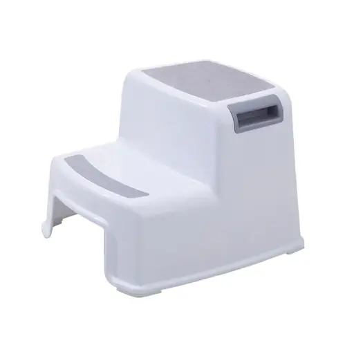 [02129-01] Opstapje Two Step Stool | Wit