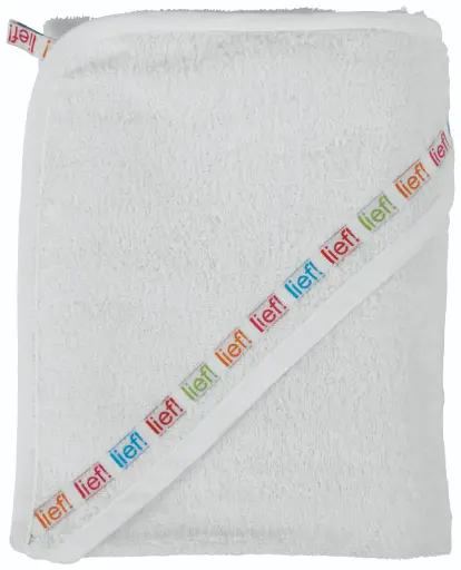 [0301-089] Badcape 75x85cm Lief! Wit | Wit