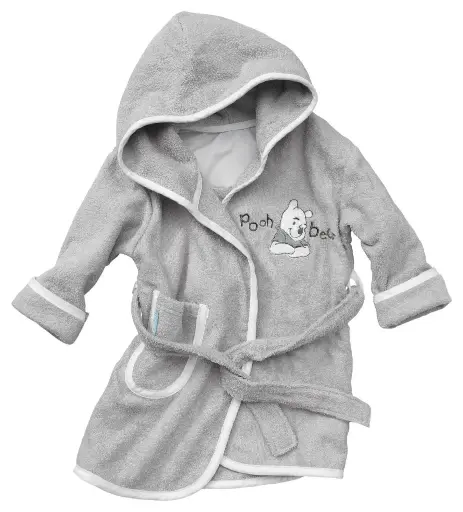 [03016-62] Badjas Pooh Bear Grey | Grijs