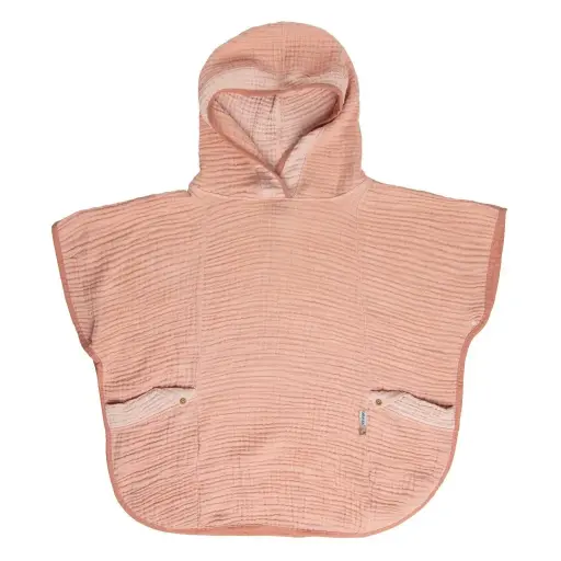 [03017-128] Poncho Tetra Pure Cotton Pink | Roze