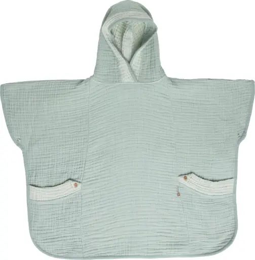 [03017-129] Poncho Hydrophile Pure Cotton Green | Vert