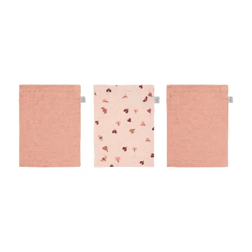 [03050-08] Washandjes Tetra 3 Stuks Sweet Butterfly | Roze