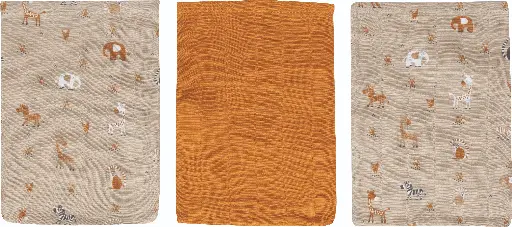[03050-20] Washandje Tetra 3 Stuks Steppe | Taupe