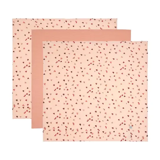 [03051-08] Doeken Tetra 3 Stuks 70x70cm Sweet Butterfly | Roze
