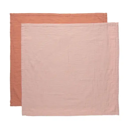 [03051-128] Doeken Tetra 2 Stuks 70x70cm Pure Cotton Pink | Roze