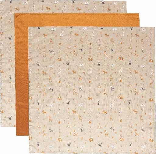 [03051-20] Doeken Tetra 3 Stuks 70x70cm Steppe | Taupe