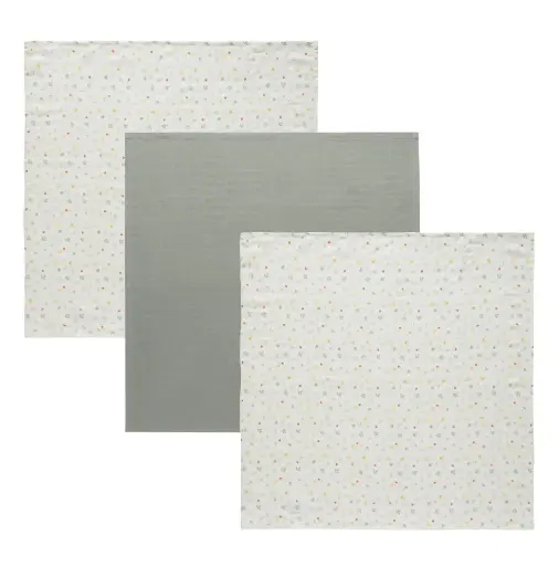 [03051-21] Doeken Tetra 3 Stuks 70x70cm Bohemian Garden | Meerkleurig