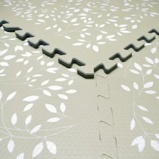 [09040-310] Puzzeltegels 6 Stuks 120x180cm Leaves Pistachio | Groen