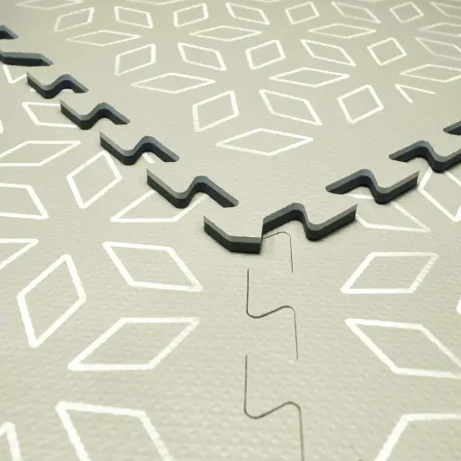 [09040-410] Puzzeltegels 6 Stuks 120x180cm Geometric Pistachio | Groen