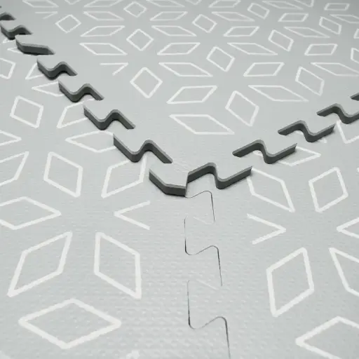 [09040-420] Puzzeltegels 6 Stuks 120x180cm Geometric Grey | Grijs