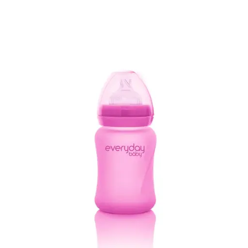 [10212-00] Fles Glas Heat Sensing 150ml Cerise Pink | Roze