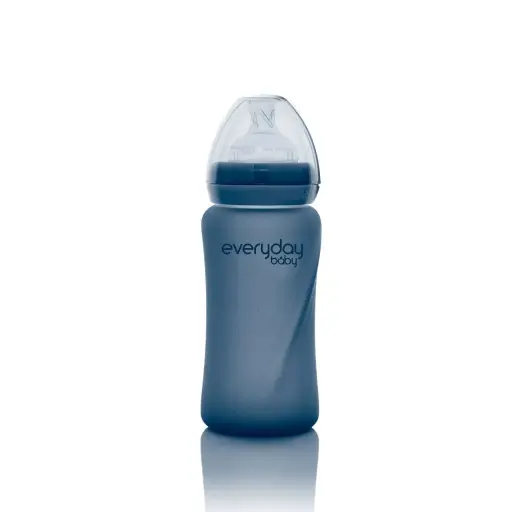 [10234-00] Fles Glas Heat Sensing 240ml Blueberry | Blauw