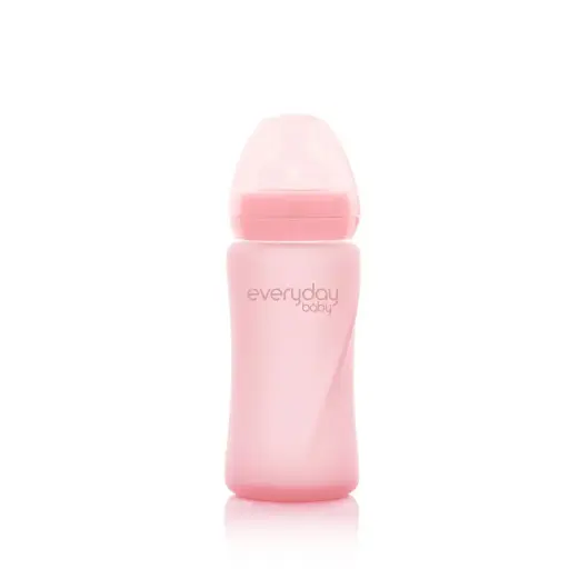 [10237-00] Fles Glas 240ml Rose Pink | Roze