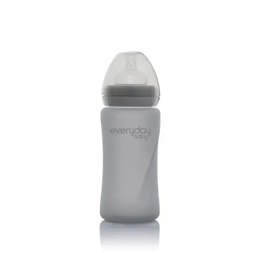 [10238-00] Fles Glas 240ml Quiet Grey | Grijs