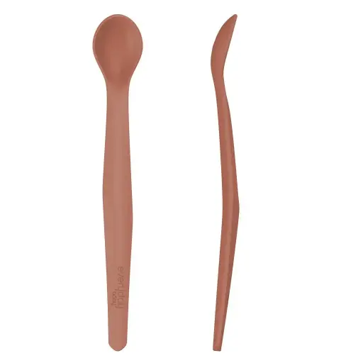 [10503-00] Lepels Silicone 2 Stuks Nature Red | Rood