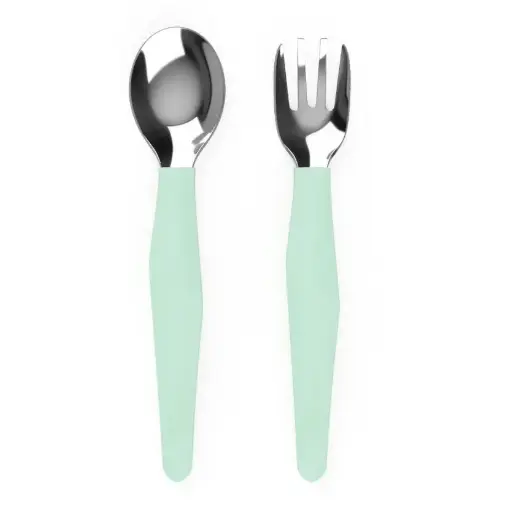 [10506-00] Bestek Roestvrij Staal 2 Stuks Mint Green | Mint