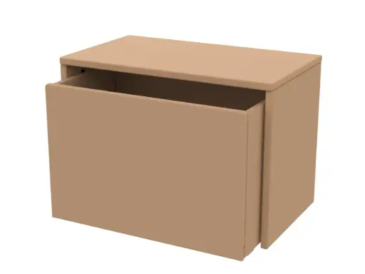 [10048-162] Banc de rangements Dots Latte | Marron