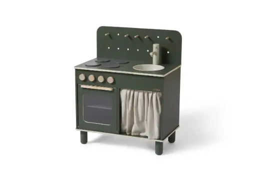 [17100-130] Houten Keuken Deep Green | Groen