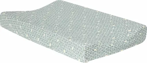 [0L014-24] Housse matelas à langer Jersey Bow Deco | Vert
