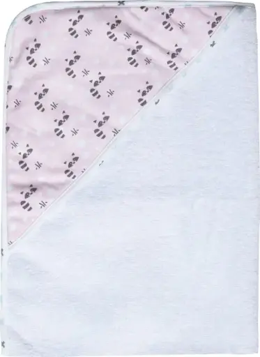 [0L010-22] Badcape 75x85cm Racoon Pink | Roze