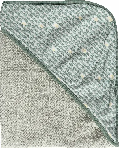 [0L010-24] Badcape 75x85cm Bow Deco | Groen