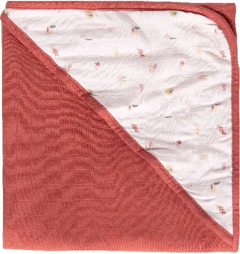 [0L049-27] Badcape Tetra 90x90cm Sunset Shapes | Roze